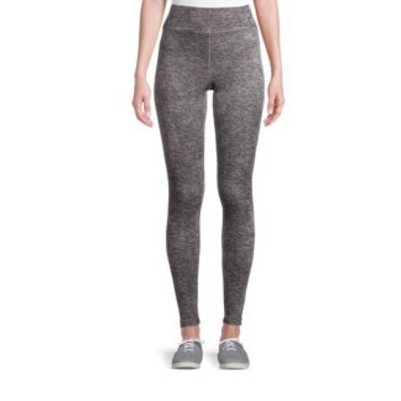 🆕 No Boundaries Super Plush Grey Velour High Waisted Leggings - Picture 2 of 7